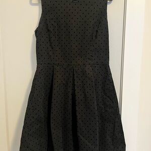 GAP Black Polka Dot Fit and Flare dress